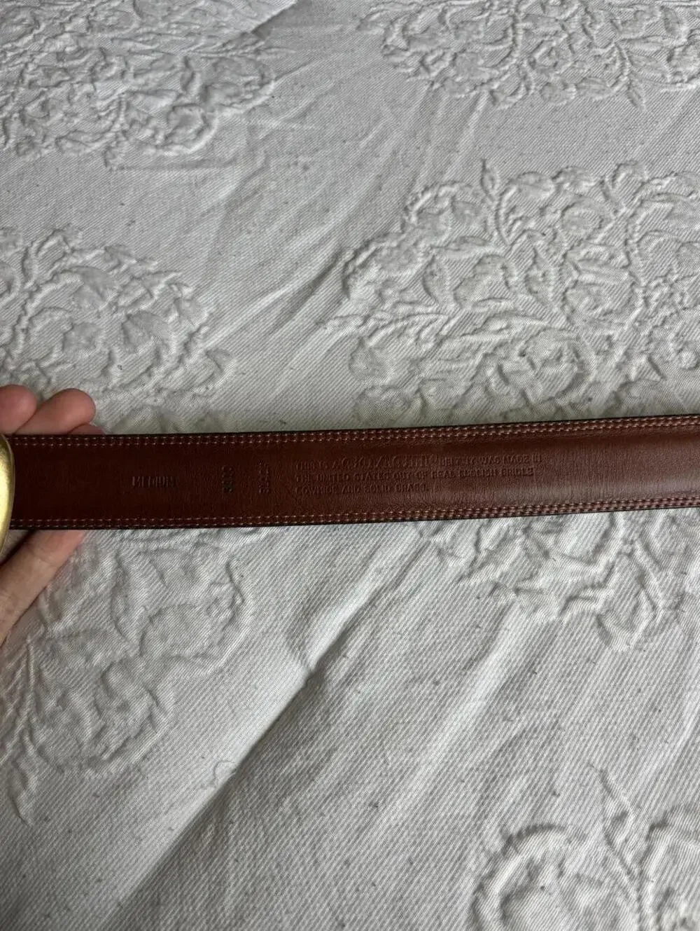Vintage Coach leather belt with gold/ brass buckle size medium